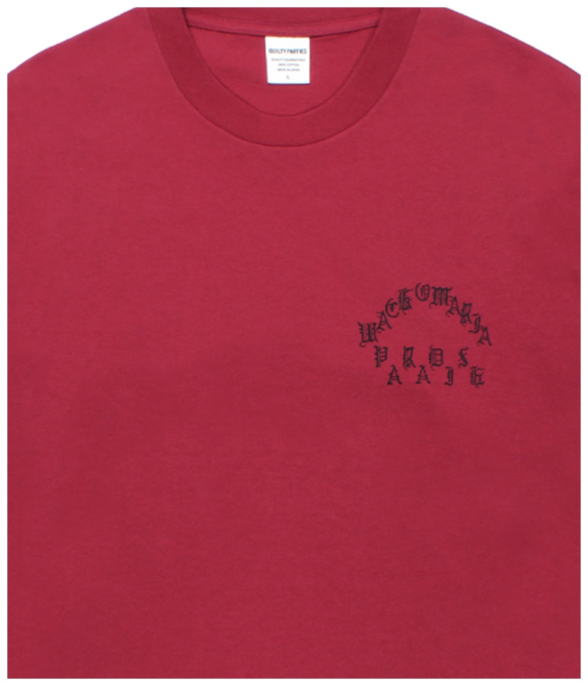 WASHED HEAVY WEIGHT LONG SLEEVE T-SHIRT (TYPE-1)【RED】