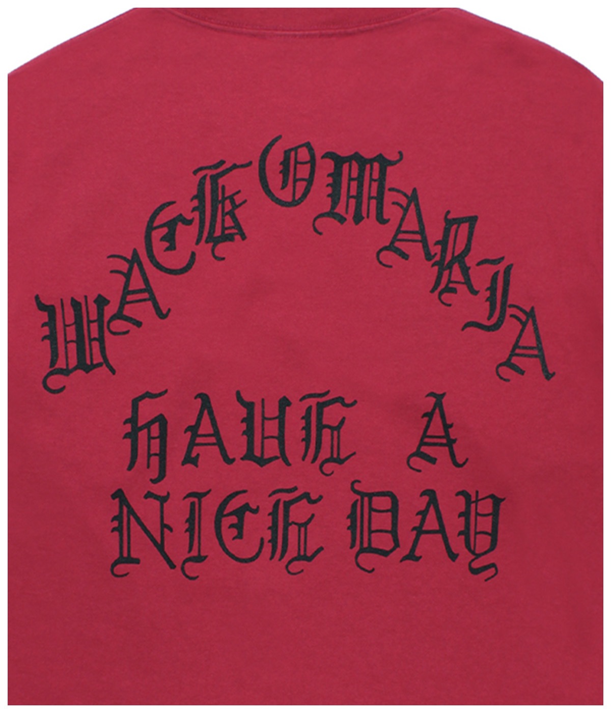 WASHED HEAVY WEIGHT LONG SLEEVE T-SHIRT (TYPE-1)【RED】