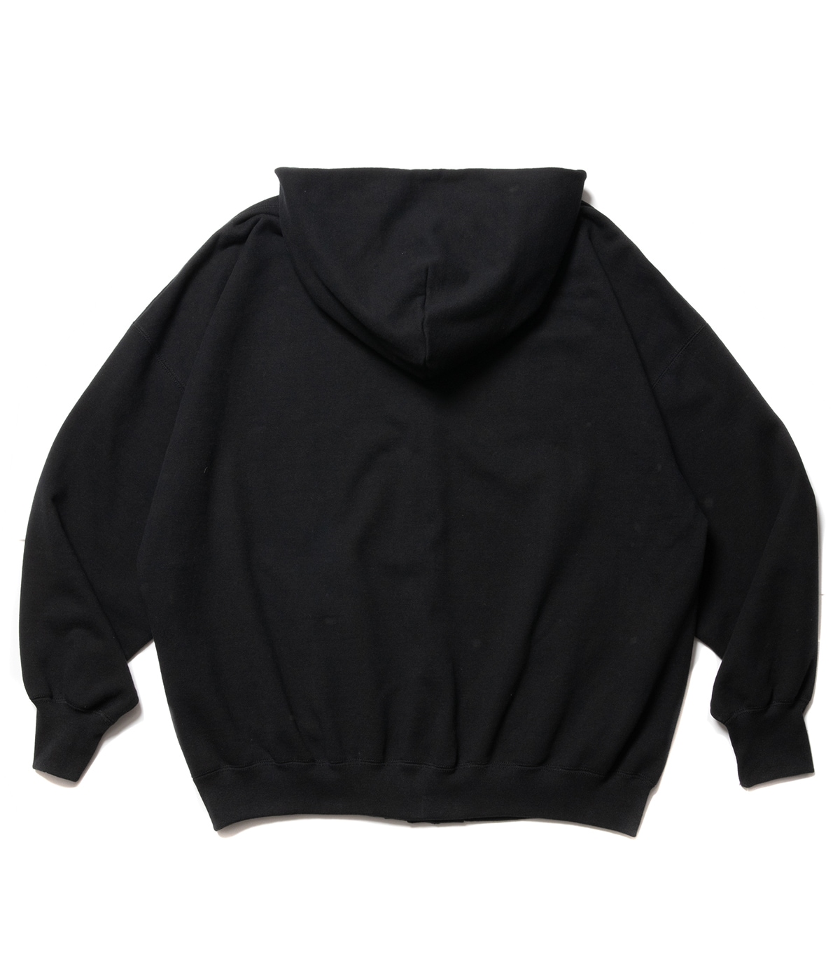 Open End Yarn Plain Sweat Snap Hoodie【BLACK】｜COOTIE PRODUCTIONS 
