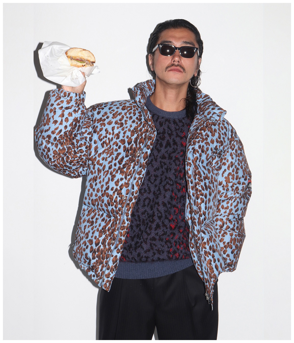 NANGA / LEOPARD DOWN JACKET【BLUE】｜WACKO MARIA｜MELTING POT