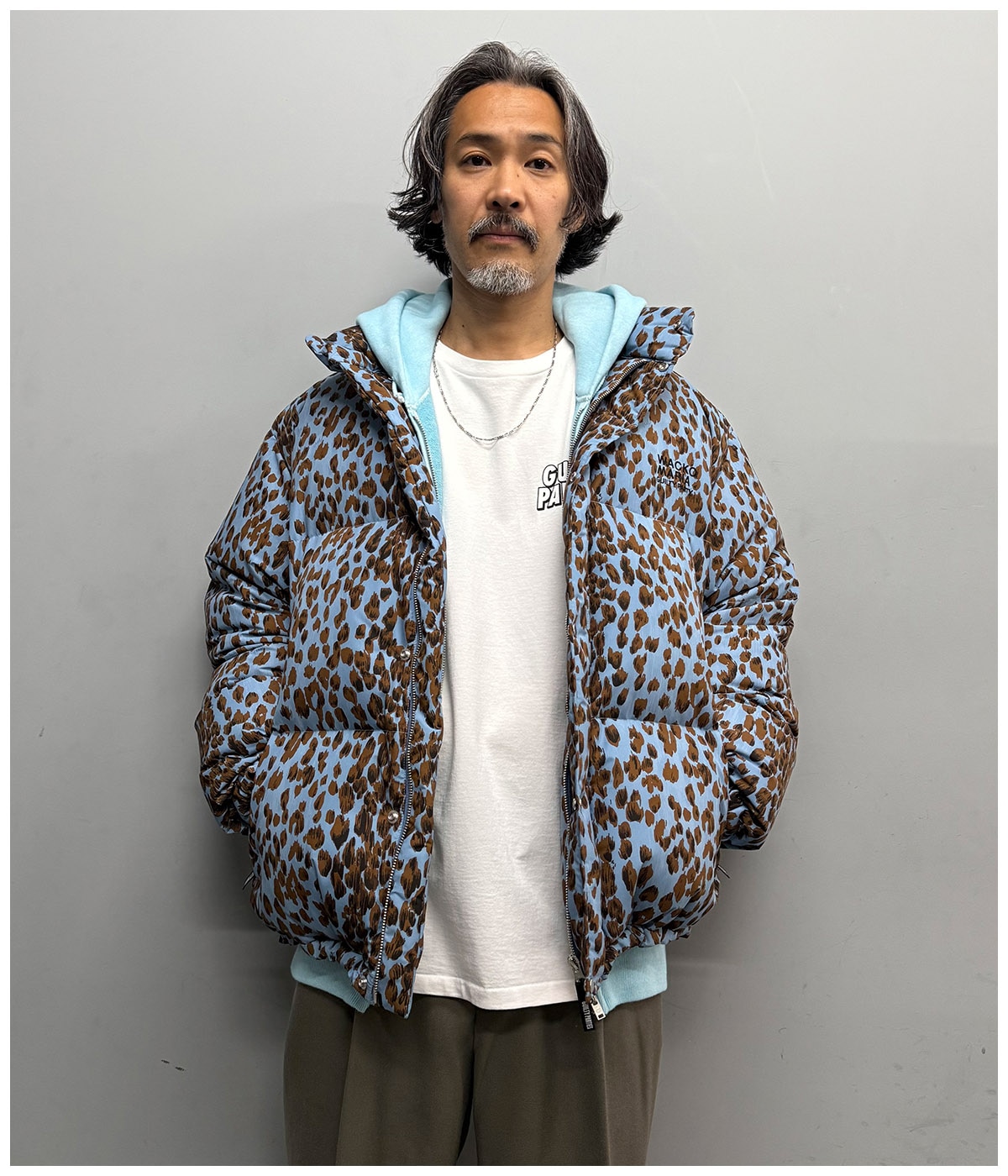 NANGA / LEOPARD DOWN JACKET【BLUE】｜WACKO MARIA｜MELTING POT