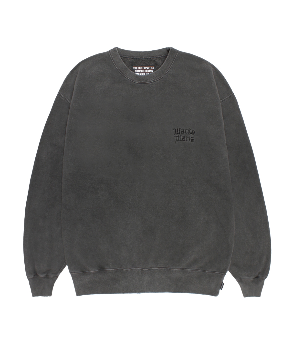 WASHED HEAVY WEIGHT SWEAT SHIRT (TYPE-2)【GRAY-BLACK】