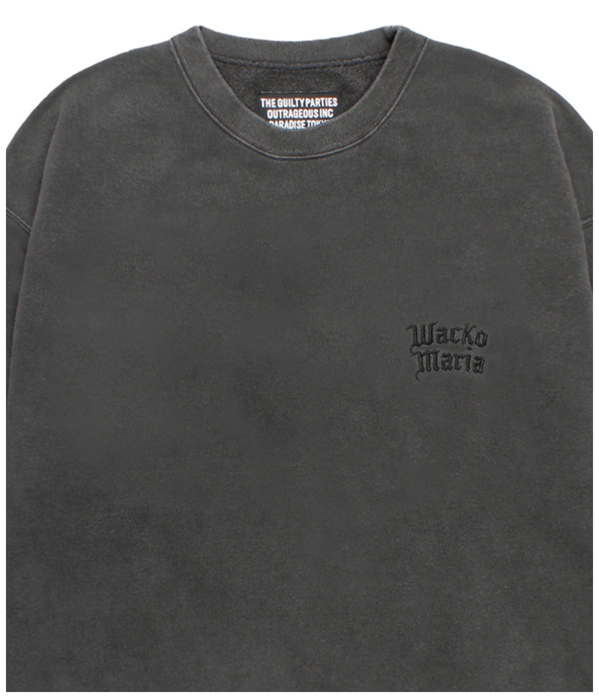 WASHED HEAVY WEIGHT SWEAT SHIRT (TYPE-2)【GRAY-BLACK】