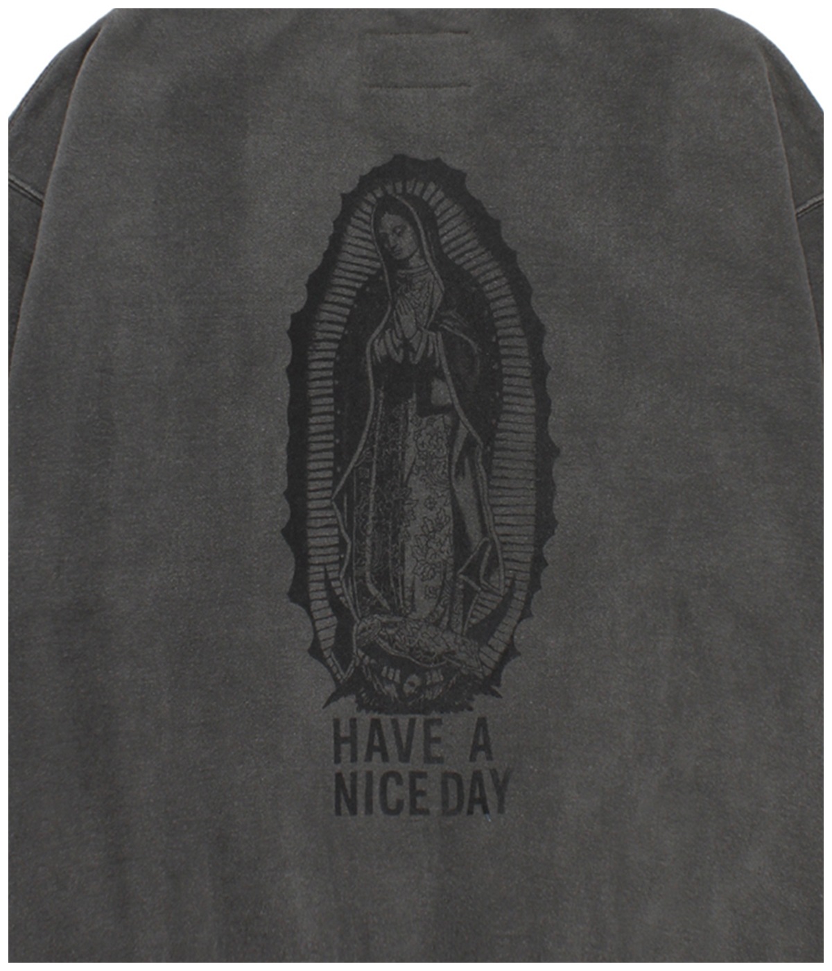 WASHED HEAVY WEIGHT SWEAT SHIRT (TYPE-2)【GRAY-BLACK】