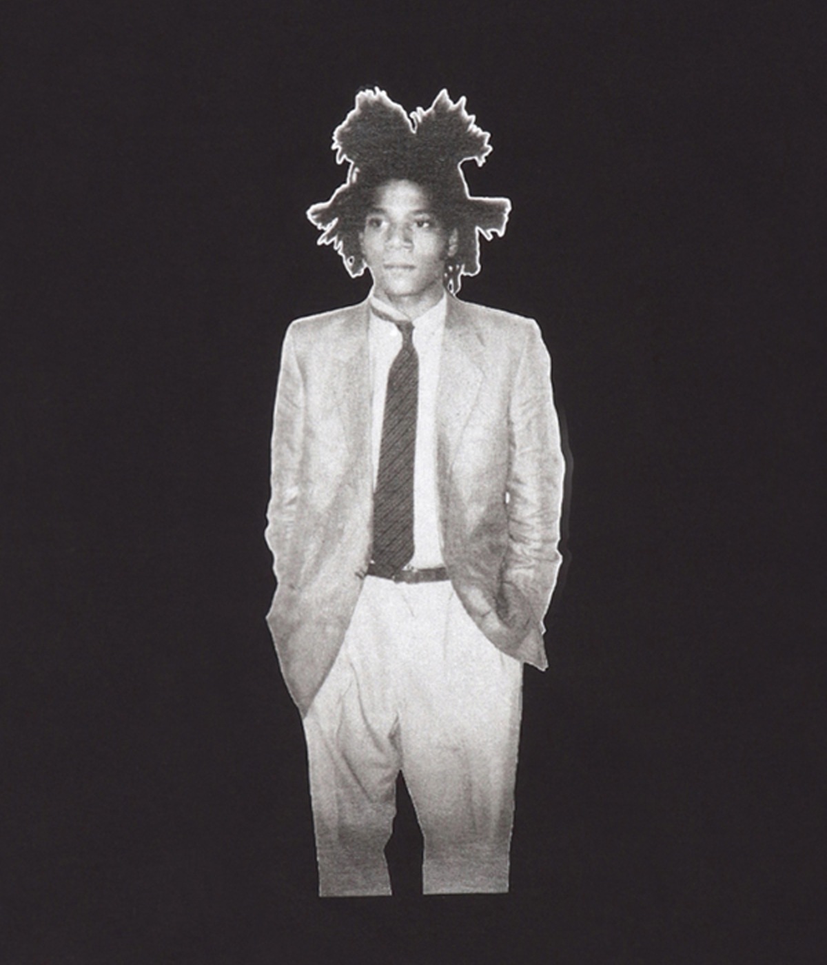 JEAN-MICHEL BASQUIAT / CREW NECK T-SHIRT (TYPE-2)【BLACK】