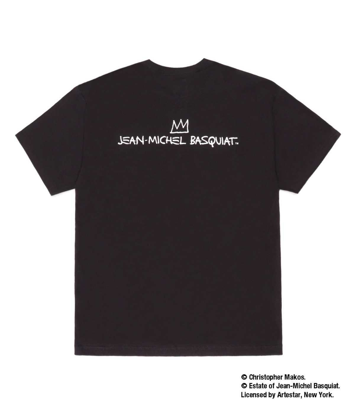 JEAN-MICHEL BASQUIAT / CREW NECK T-SHIRT (TYPE-2)【BLACK】