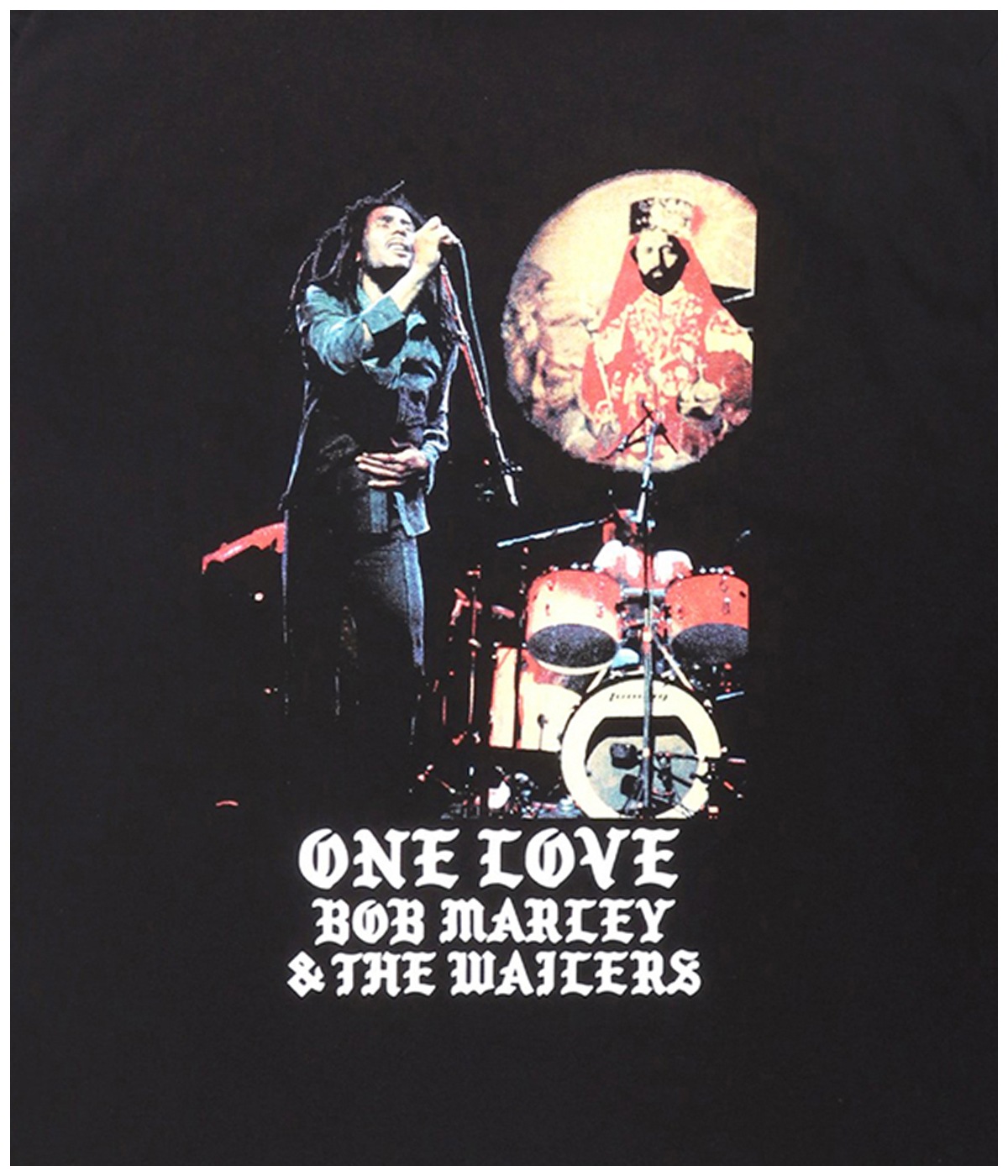 BOB MARLEY / CREW NECK LONG SLEEVE T-SHIRT (TYPE-1)【BLACK