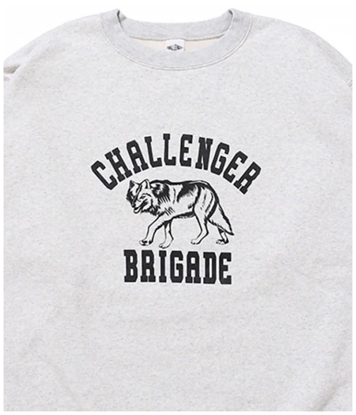 WOLF COLLEGE C/N SWEAT【GRAY】｜CHALLENGER｜MELTING POT（正規取扱