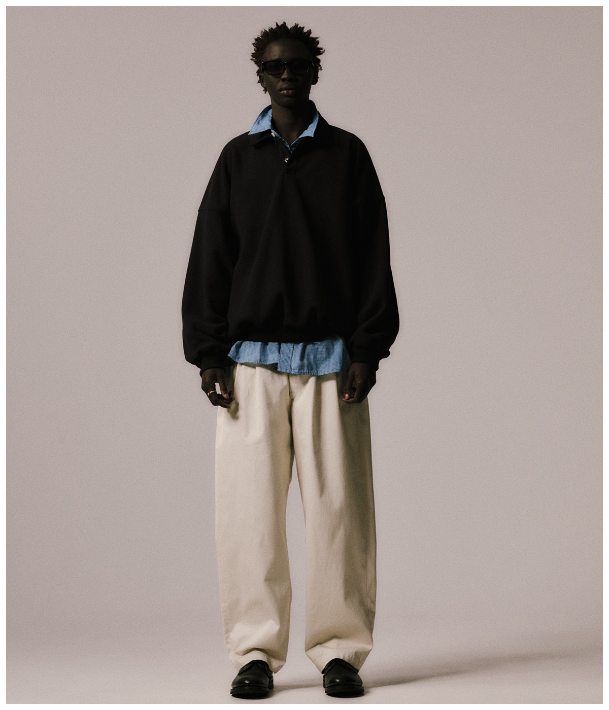 Fleece Sweat Polo Shirt【BLACK】｜COOTIE PRODUCTIONS®︎｜MELTING