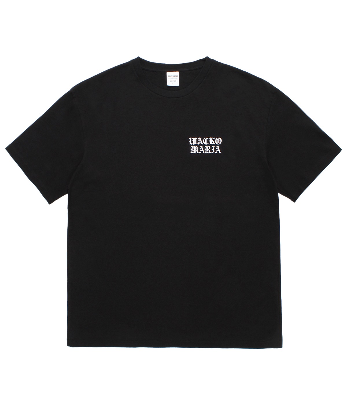 WASHED HEAVY WEIGHT T-SHIRT (TYPE-1)【BLACK-WHITE】｜WACKO MARIA