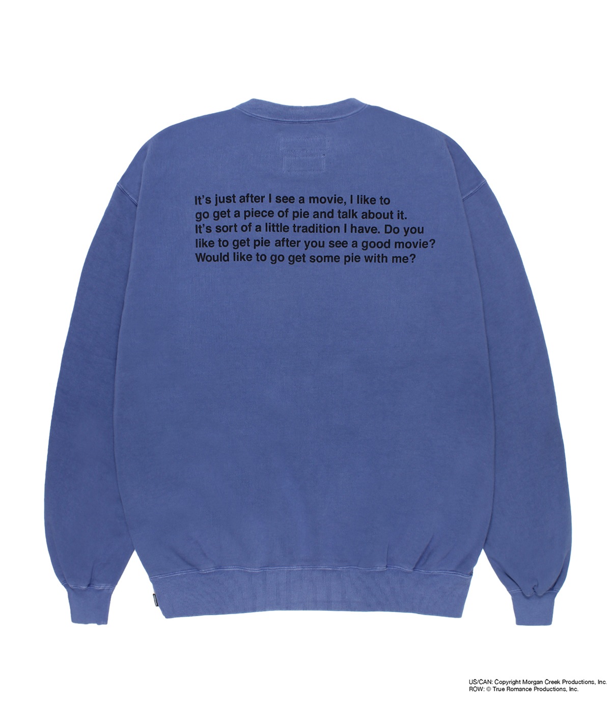TRUE ROMANCE / WASHED HEAVY WEIGHT SWEAT SHIRT【PURPLE】
