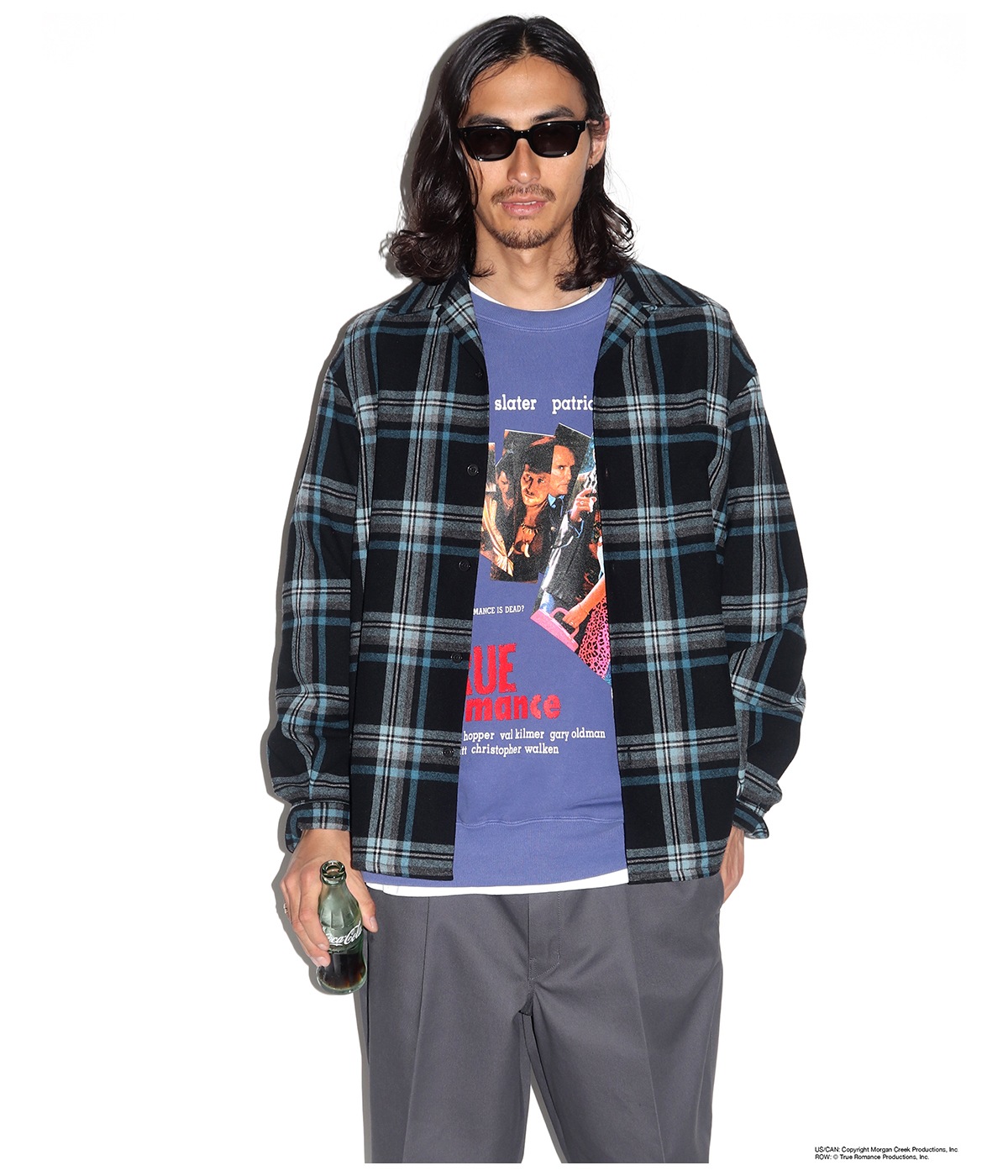 TRUE ROMANCE / WASHED HEAVY WEIGHT SWEAT SHIRT【PURPLE】