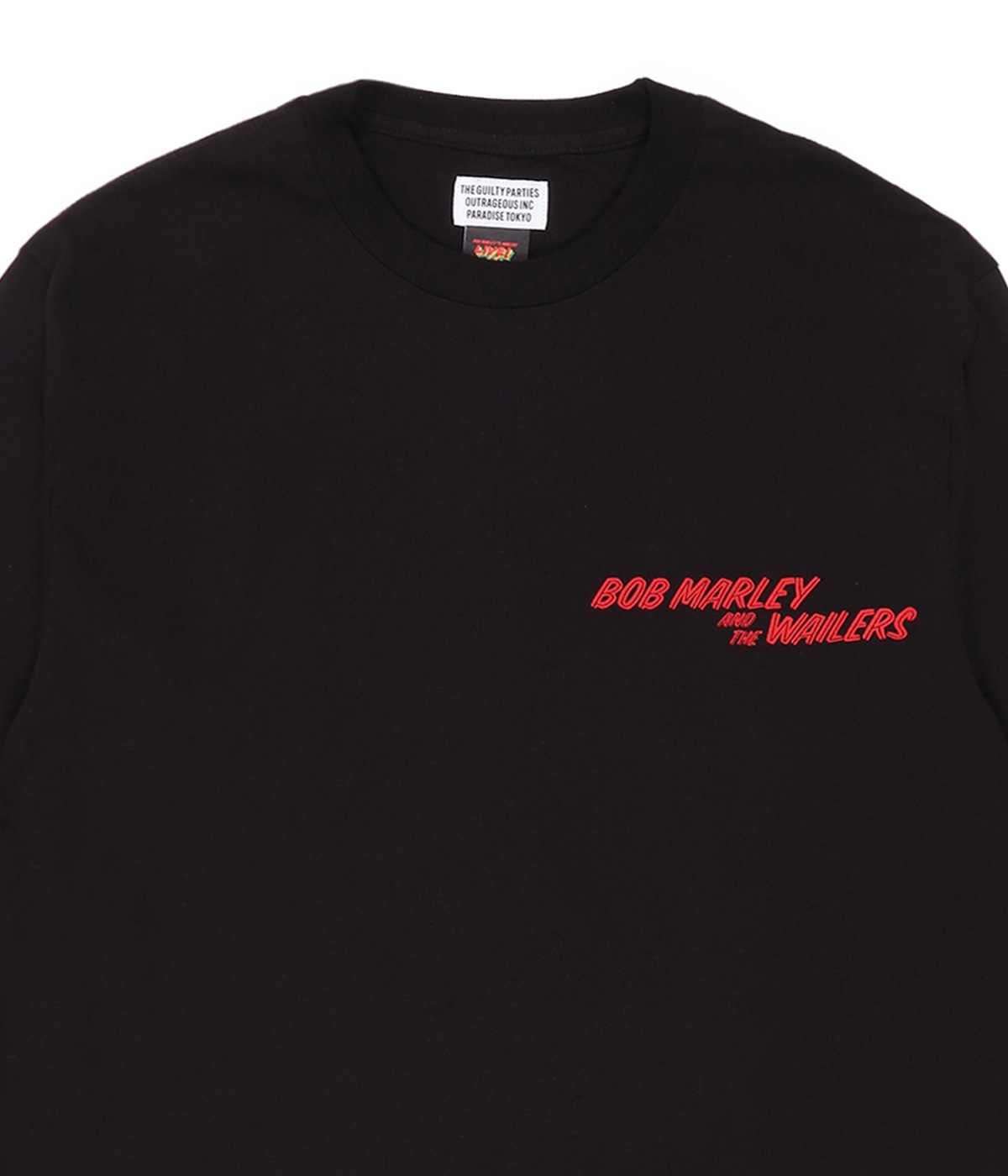 BOB MARLEY / CREW NECK LONG SLEEVE T-SHIRT【BLACK】｜WACKO MARIA