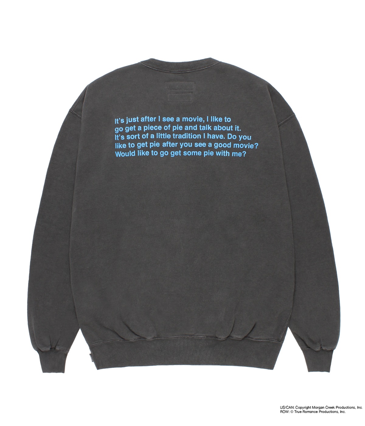 TRUE ROMANCE / WASHED HEAVY WEIGHT SWEAT SHIRT【CHARCOAL】