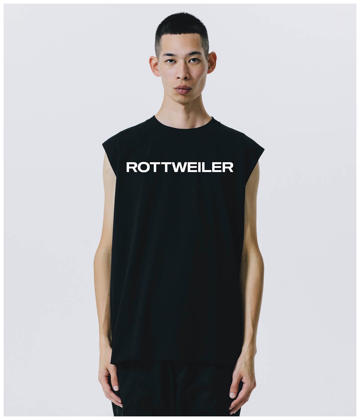 R9 LOGO SLEEVELESS TEE【BLACK】｜ROTTWEILER｜MELTING POT（正規取扱 