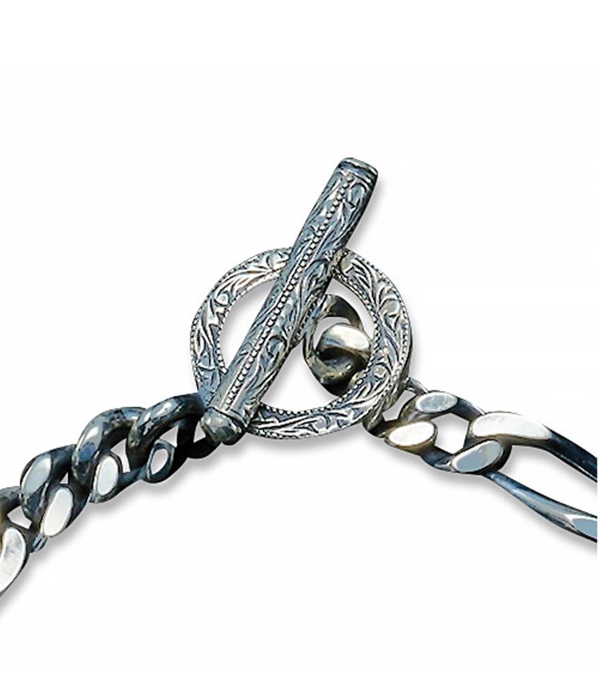 Figaro Wide Chain Bracelet【SILVER950】