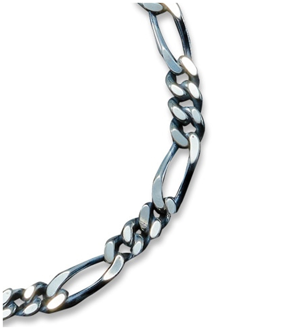 Figaro Wide Chain Bracelet【SILVER950】