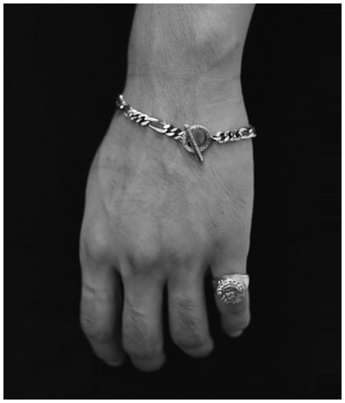 Figaro Wide Chain Bracelet【SILVER950】