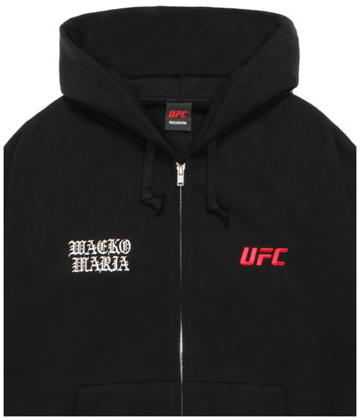 UFC / HEAVY WEIGHT ZIP HOODED SWEAT SHIRT (TYPE-2)【BLACK】｜WACKO