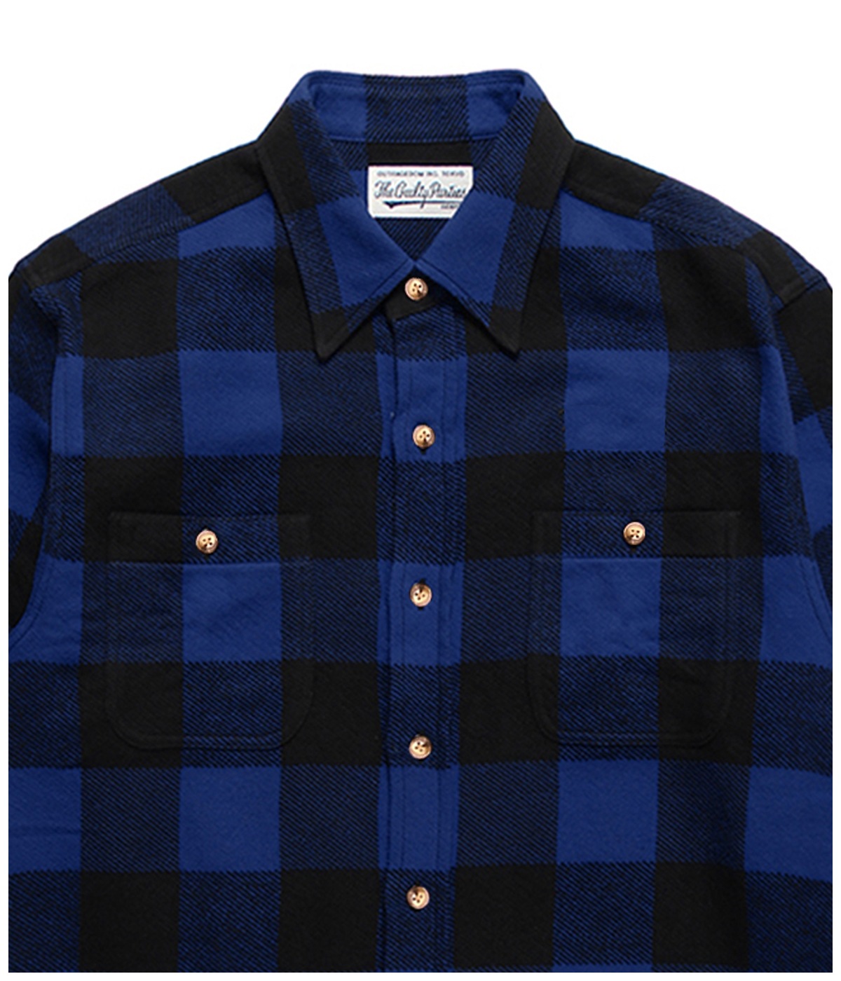 BLOCK CHECK FLANNEL SHIRT (TYPE-1)【BLUE】｜WACKO MARIA｜MELTING 
