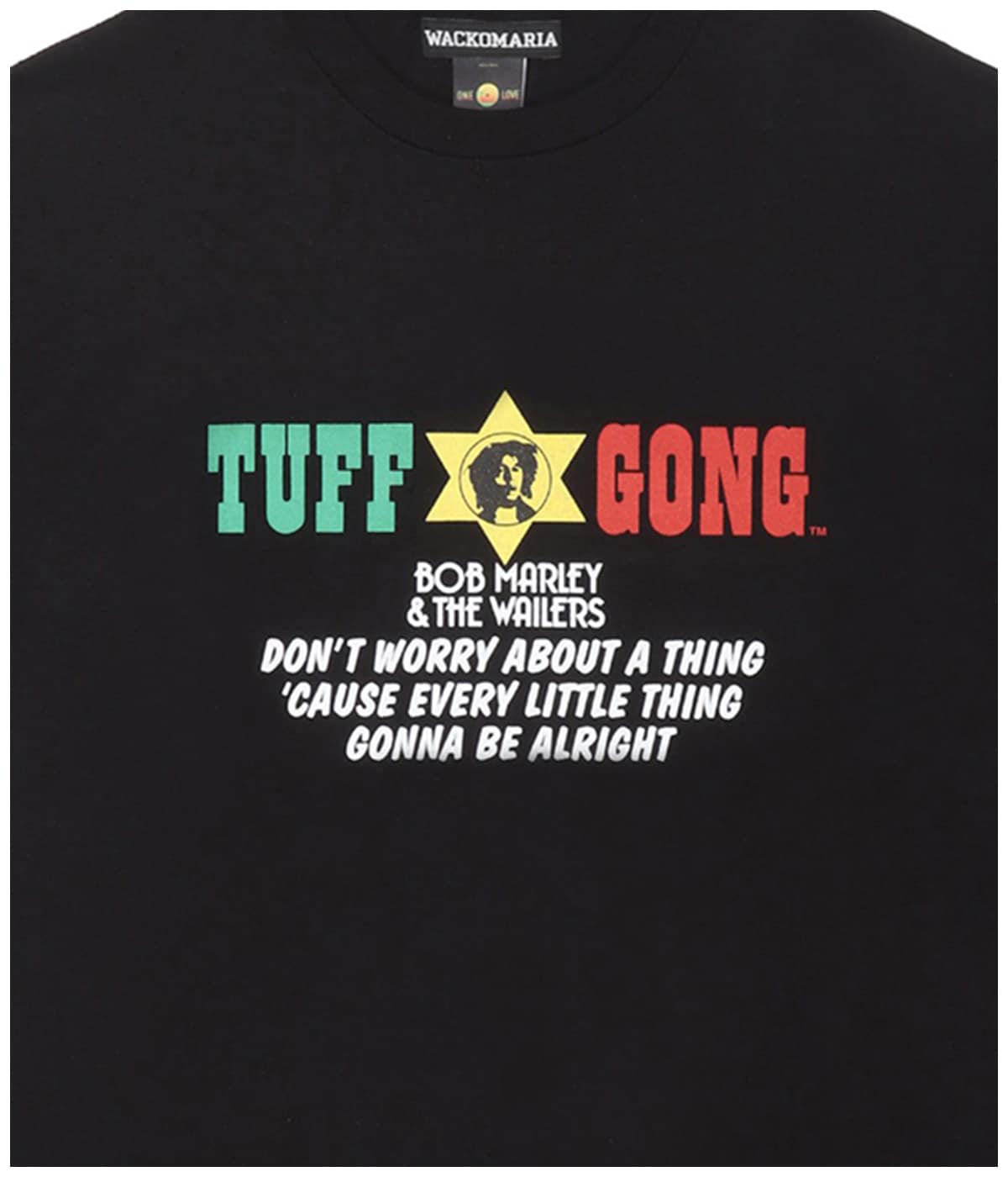 BOB MARLEY / CREW NECK T-SHIRT (TYPE-3)【BLACK】｜WACKO MARIA  