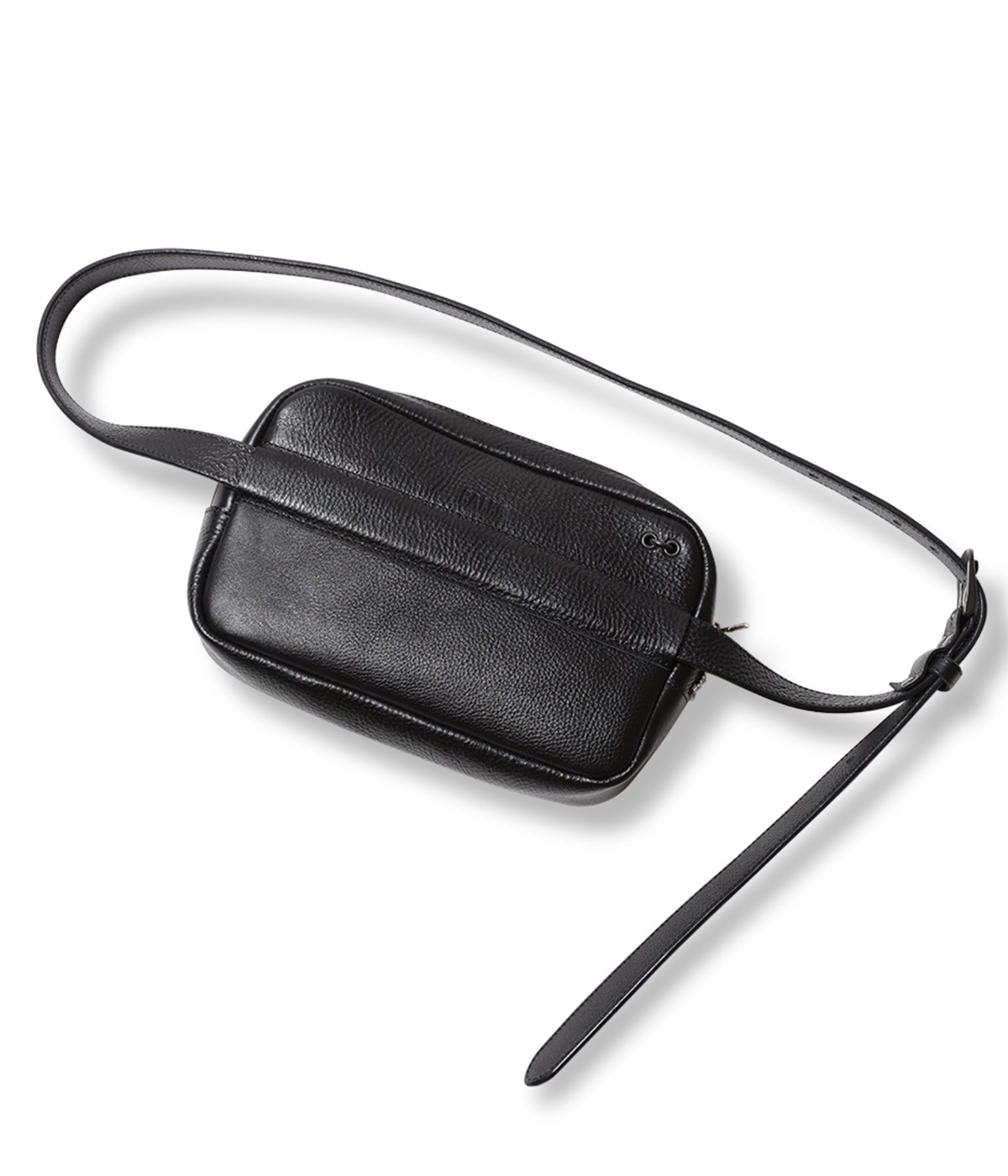 STUDS LEATHER BODY BAG【BLACK】