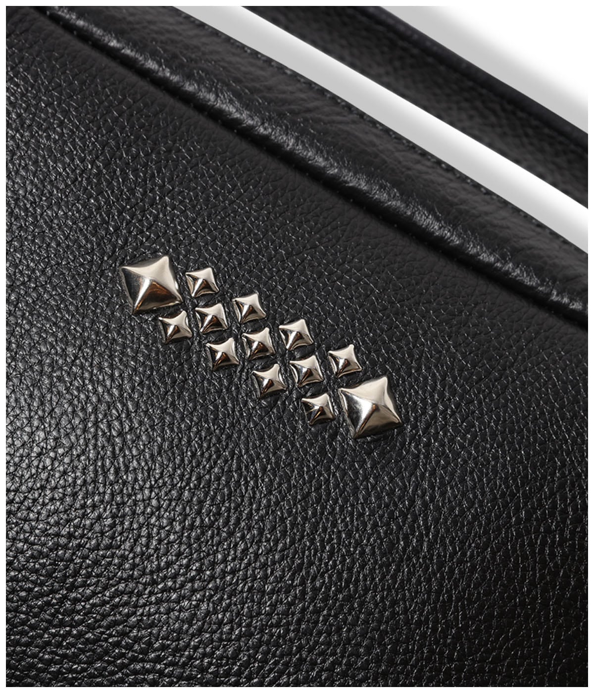 STUDS LEATHER BODY BAG【BLACK】｜CALEE｜MELTING POT（正規取扱店