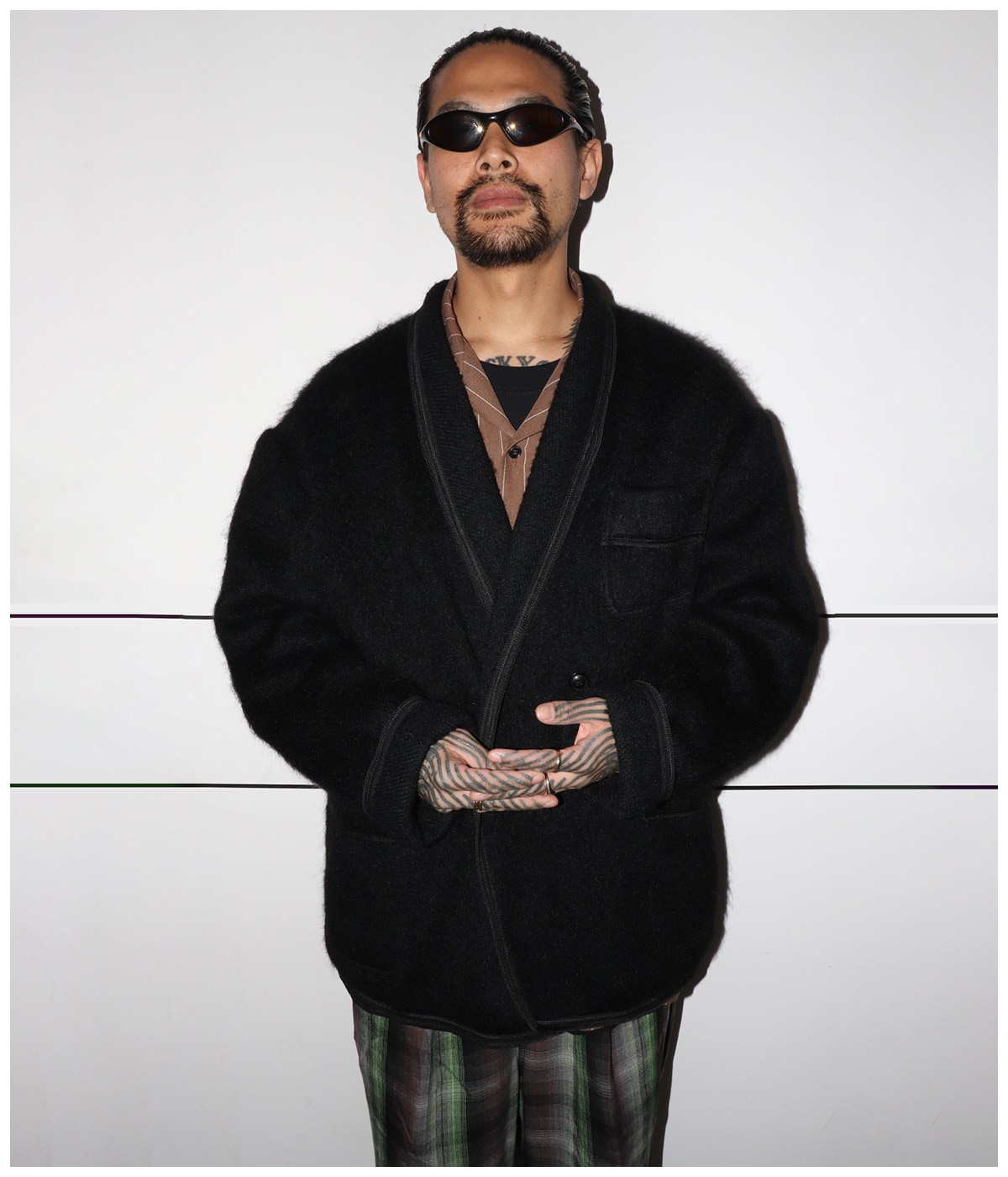 SHAGGY DOUBLE SMOKING JACKET【BLACK】｜EXODUS｜MELTING POT（正規
