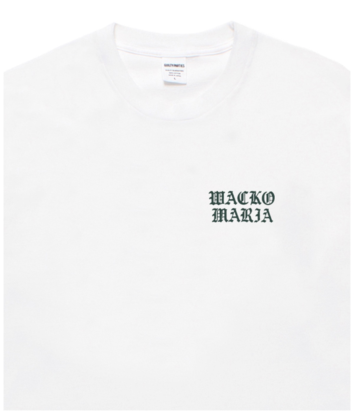 WASHED HEAVY WEIGHT LONG SLEEVE T-SHIRT (TYPE-2)【WHITE-GREEN