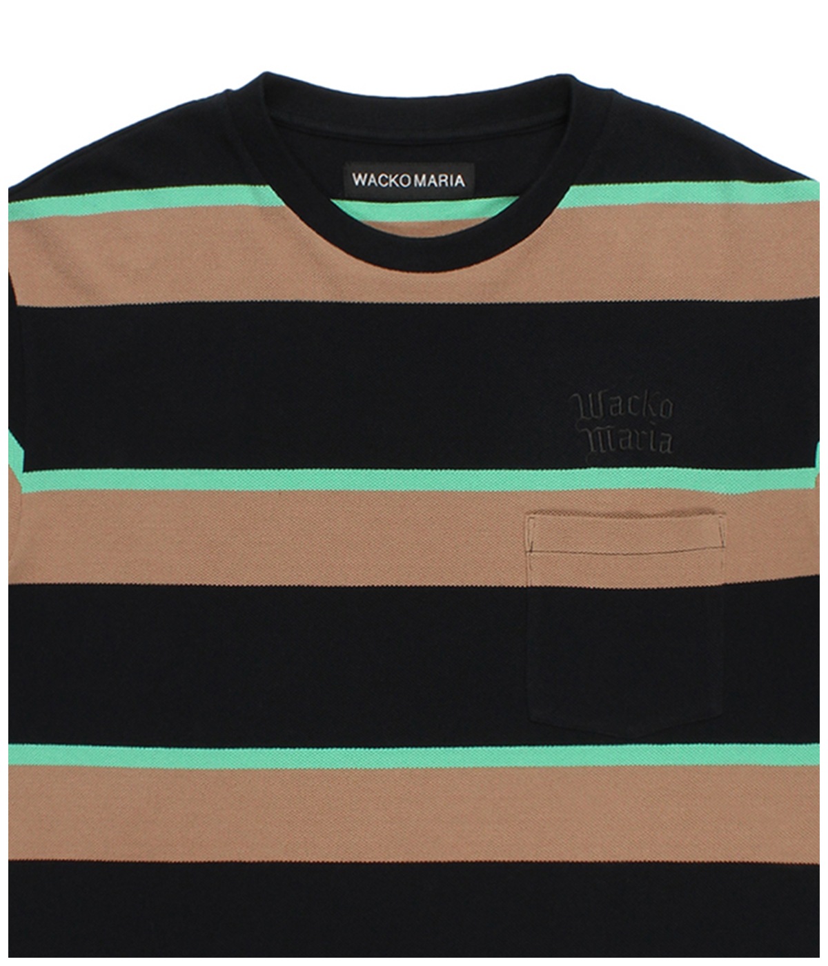 WACKO MARIA STRIPED POCKET T-SHIRT XL