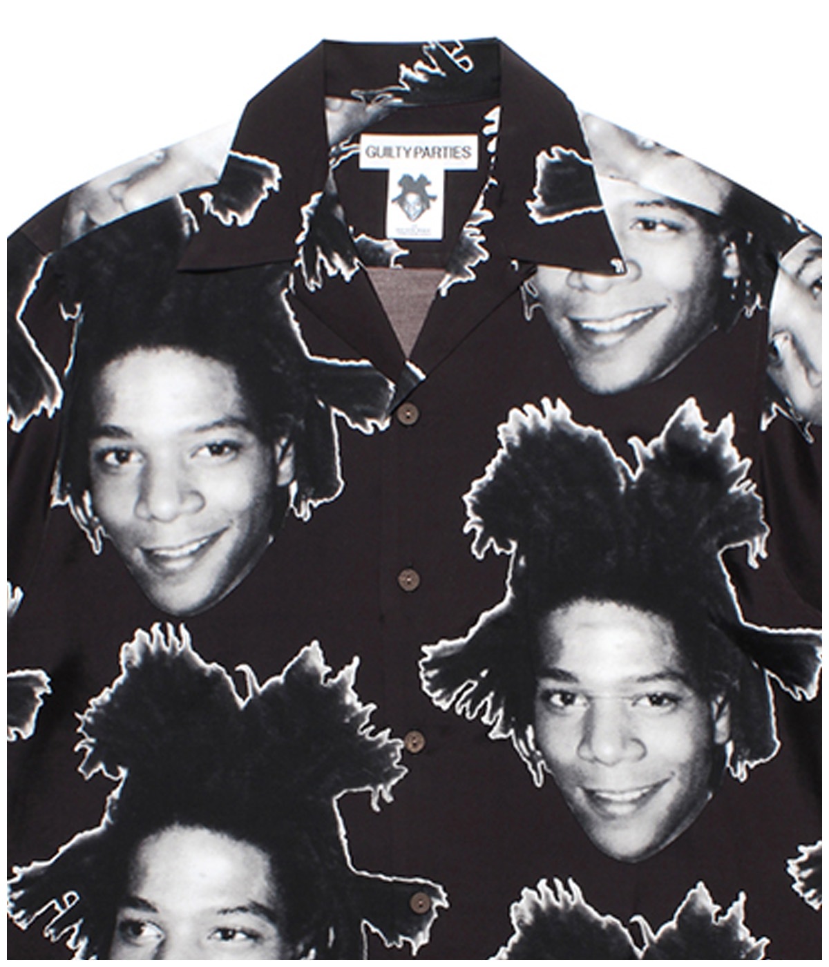 JEAN-MICHEL BASQUIAT / S/S HAWAIIAN SHIRT【BLACK】｜WACKO MARIA 