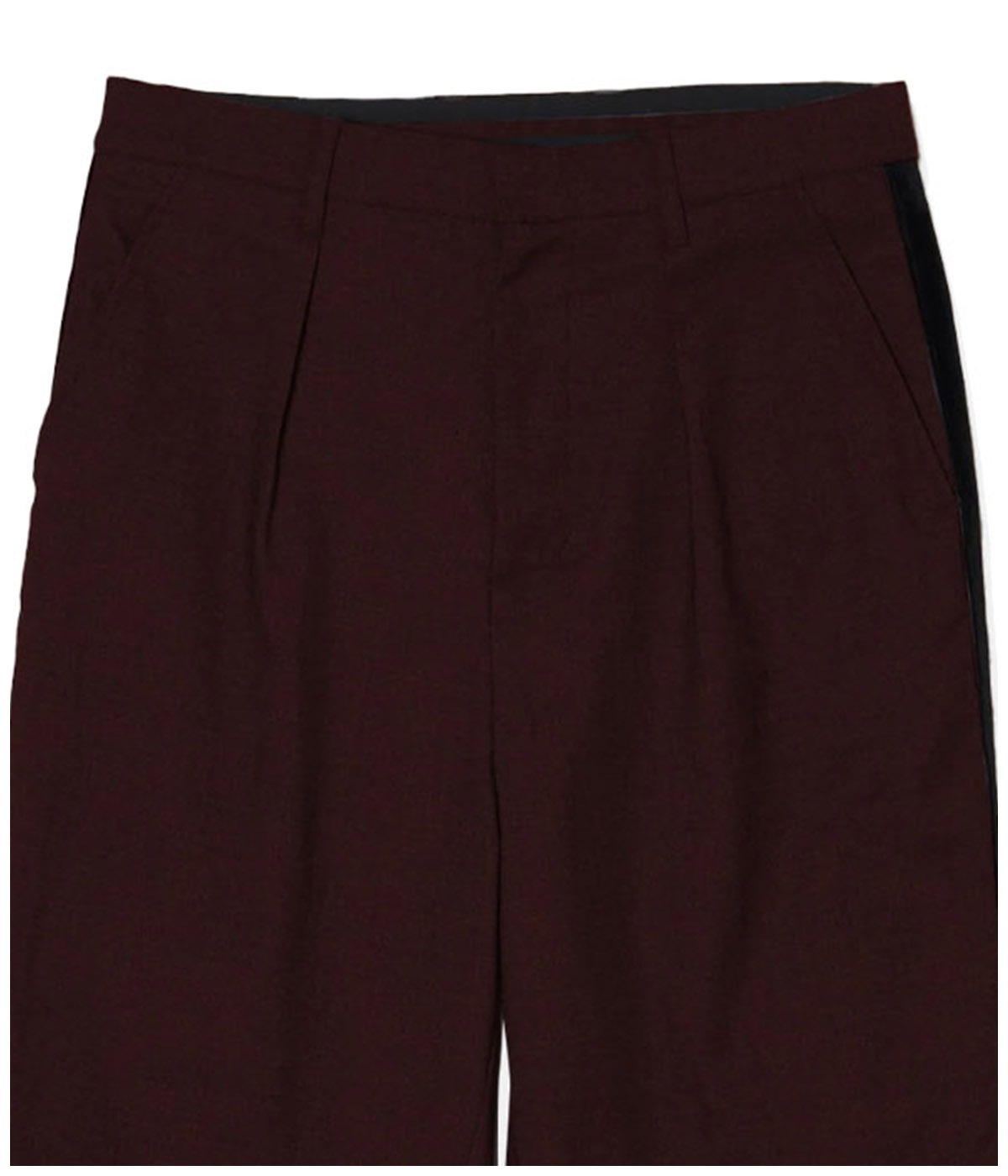 SIDE LINE TUCK SLACKS【BORDEAUX】