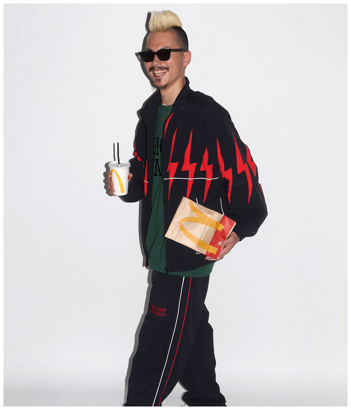 NYLON TRACK JACKET (TYPE-1)【BLACK】｜WACKO MARIA｜MELTING POT