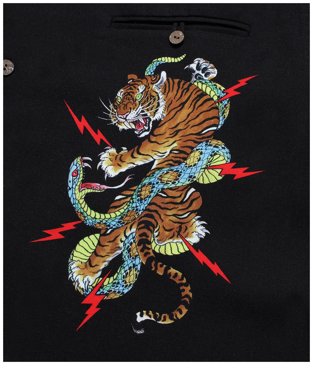 TIM LEHI / 50'S OPEN COLLAR SHIRT【BLACK】