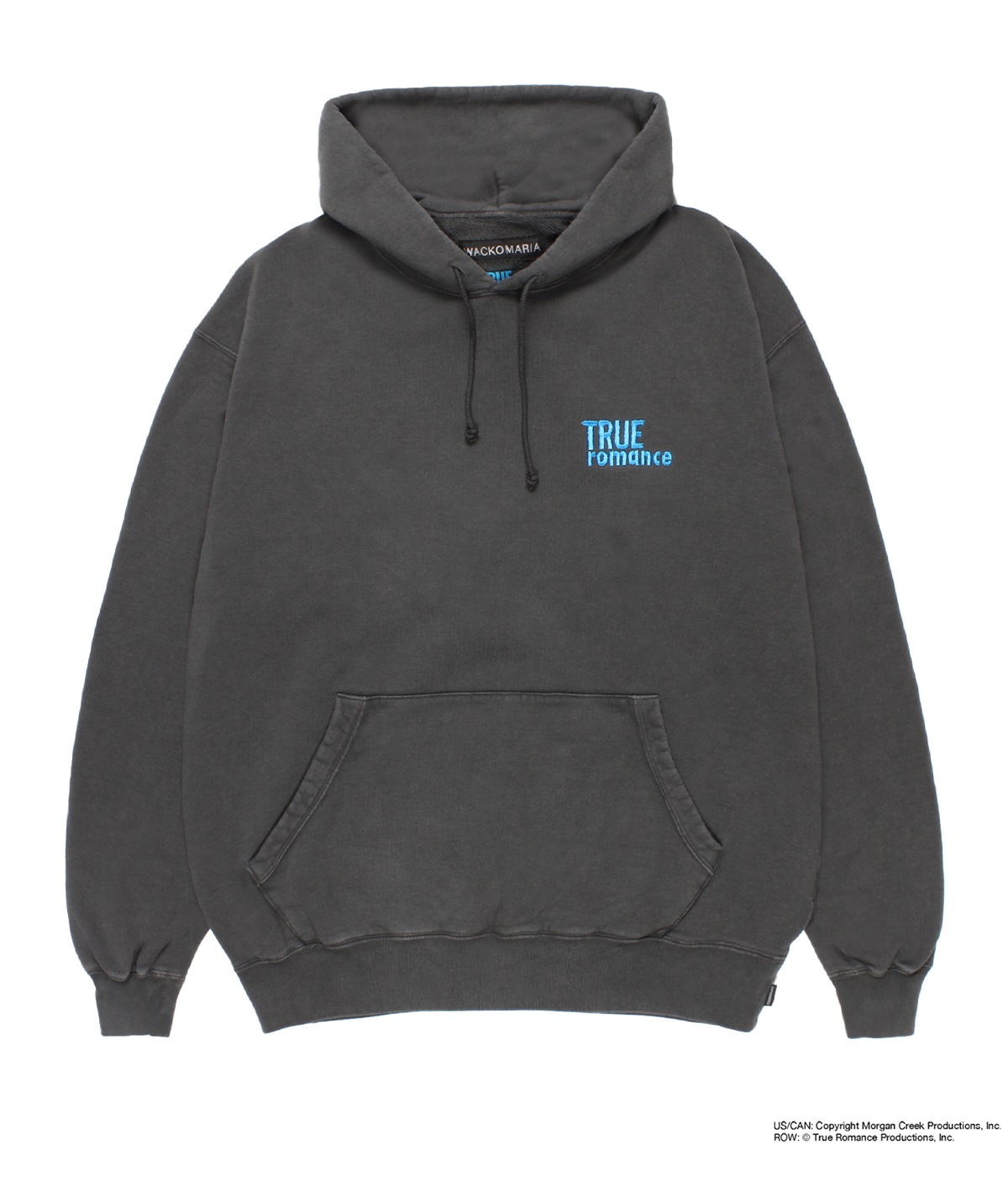 TRUE ROMANCE / WASHED HEAVY WEIGHT HOODED SWEAT SHIRT【CHARCOAL】