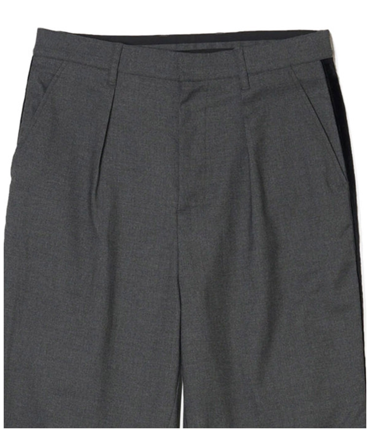 SIDE LINE TUCK SLACKS【GRAY】