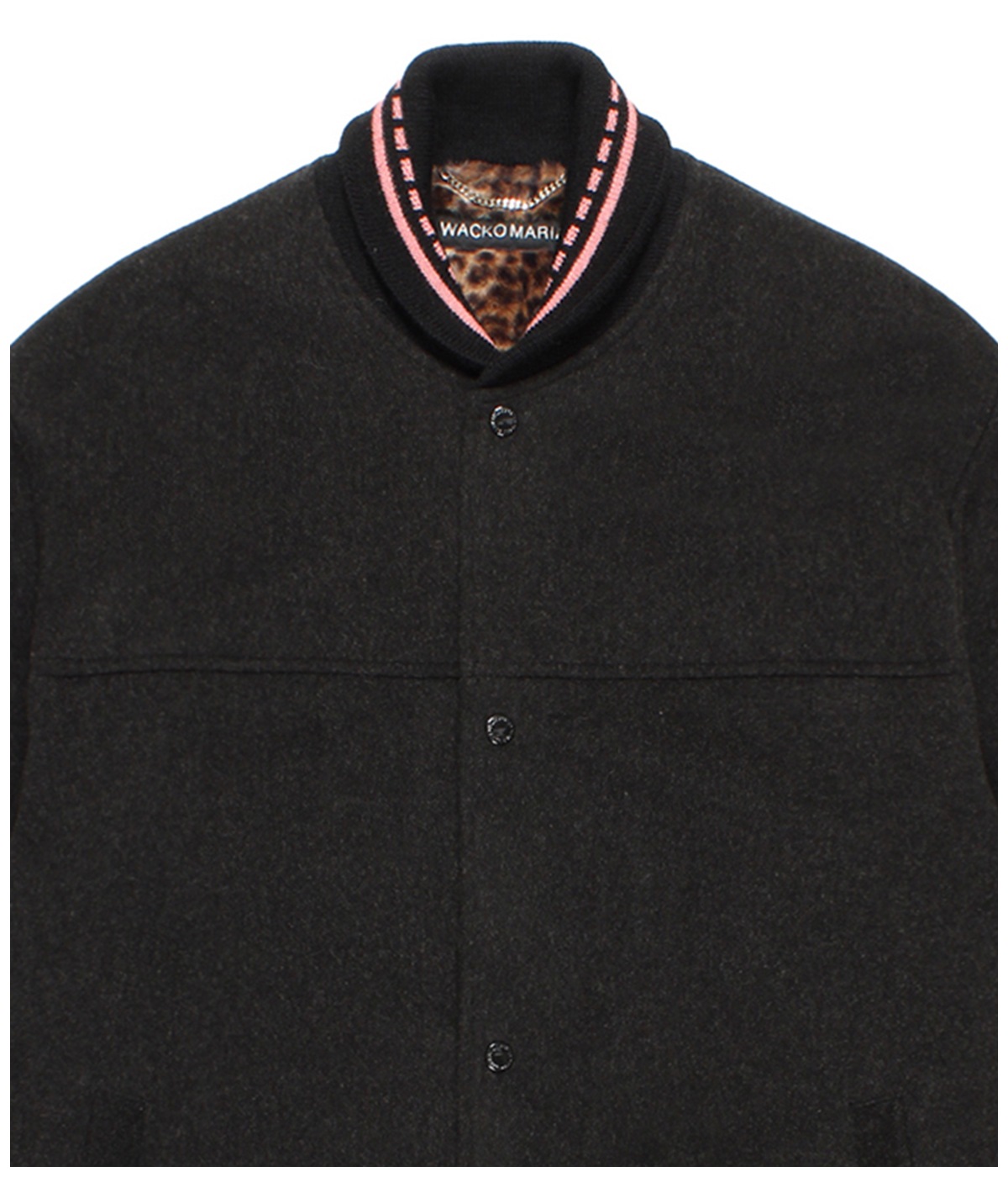WACKO MARIA × Loro Piana / ベルト欠品/コート/M/ウール/GRY/グレンCK// LORO PIANA / WOOL CAR CLUB JACKET (TYPE-2)【BLACK】｜WACKO MARIA