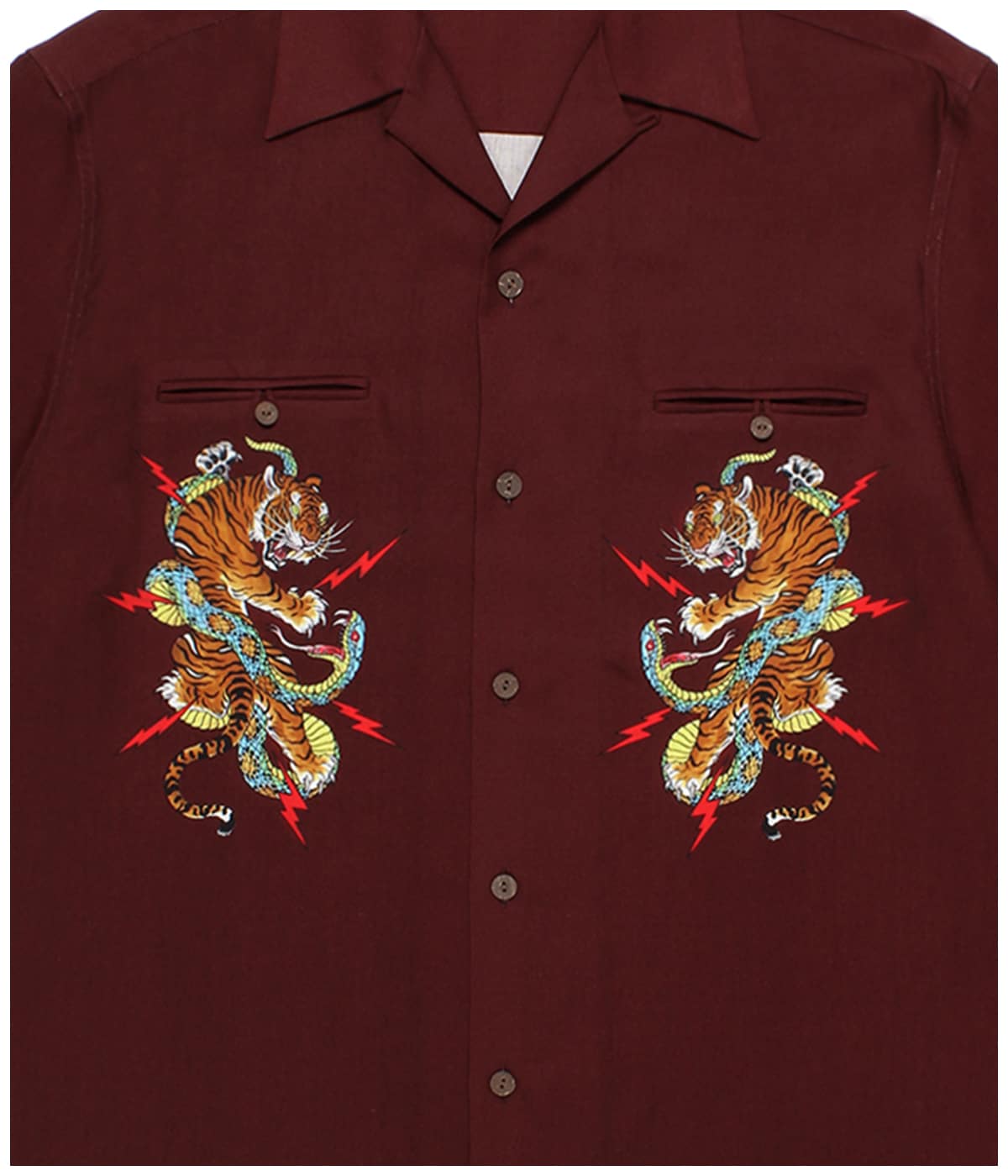 新品 WACKOMARIA TIM LEHI 50'S OPEN SHIRT TIM LEHI / 50'S OPEN COLLAR SHIRT【BURGUNDY】｜WACKO MARIA