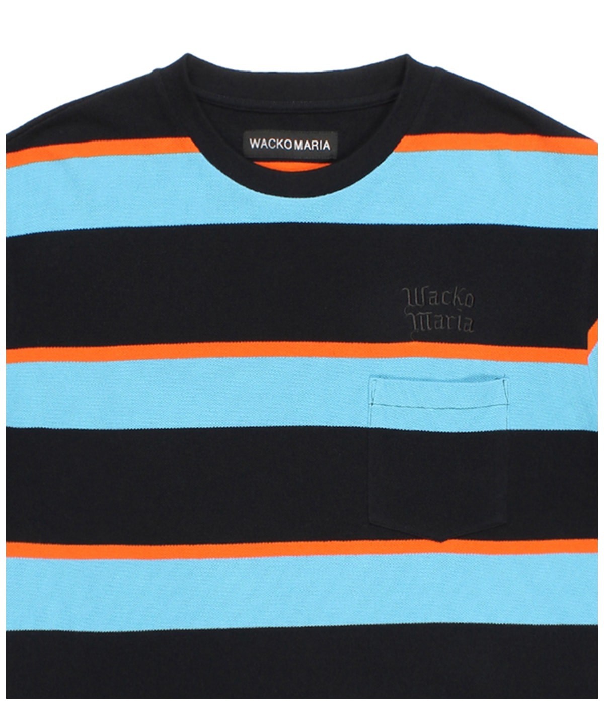 STRIPED T-SHIRT【L-BLUE】｜WACKO MARIA｜MELTING POT（正規取扱店
