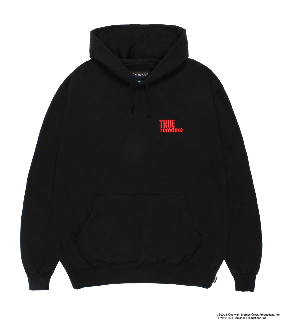 TRUE ROMANCE / WASHED HEAVY WEIGHT HOODED SWEAT SHIRT【BLACK】