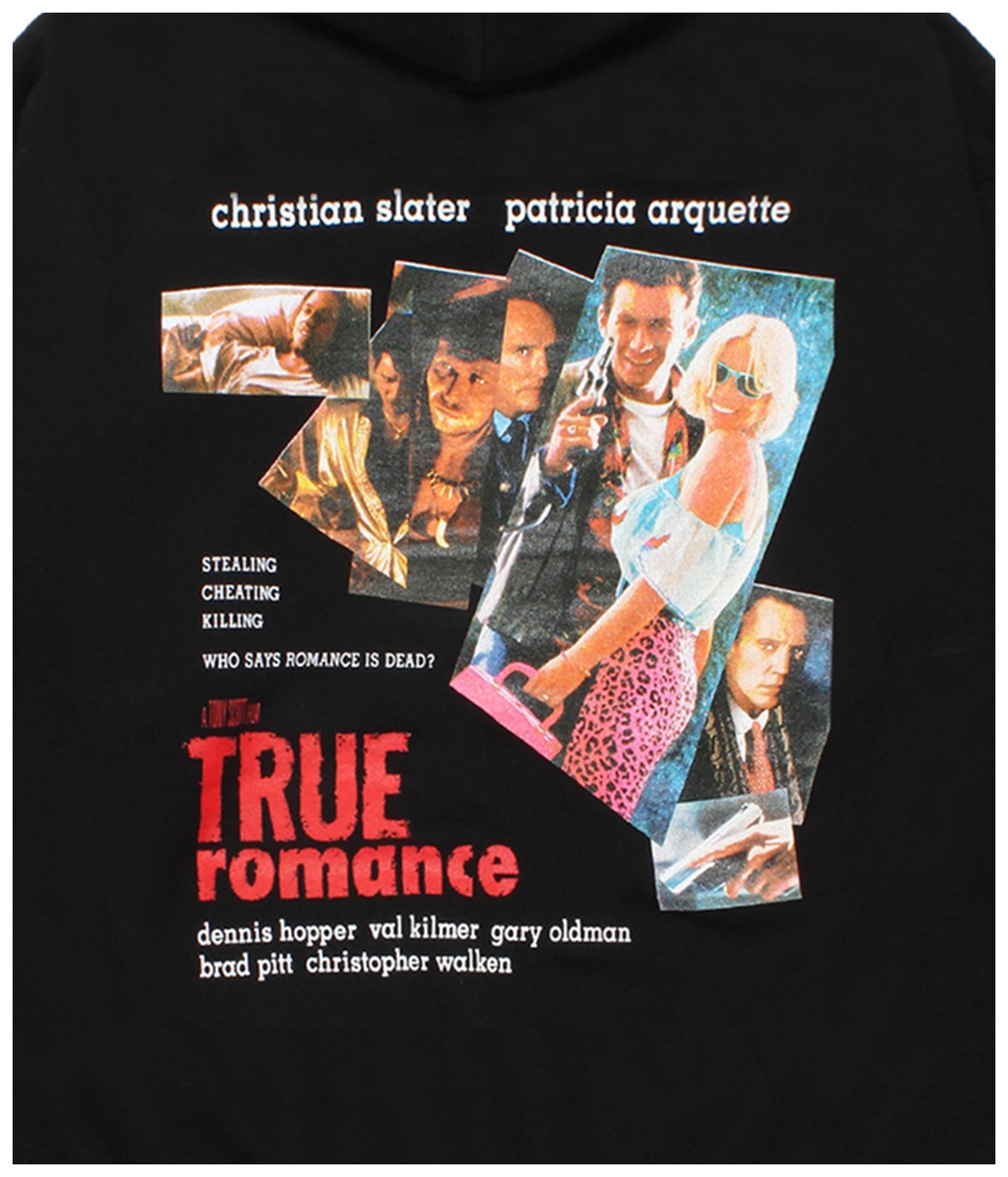 TRUE ROMANCE / WASHED HEAVY WEIGHT HOODED SWEAT SHIRT【BLACK】