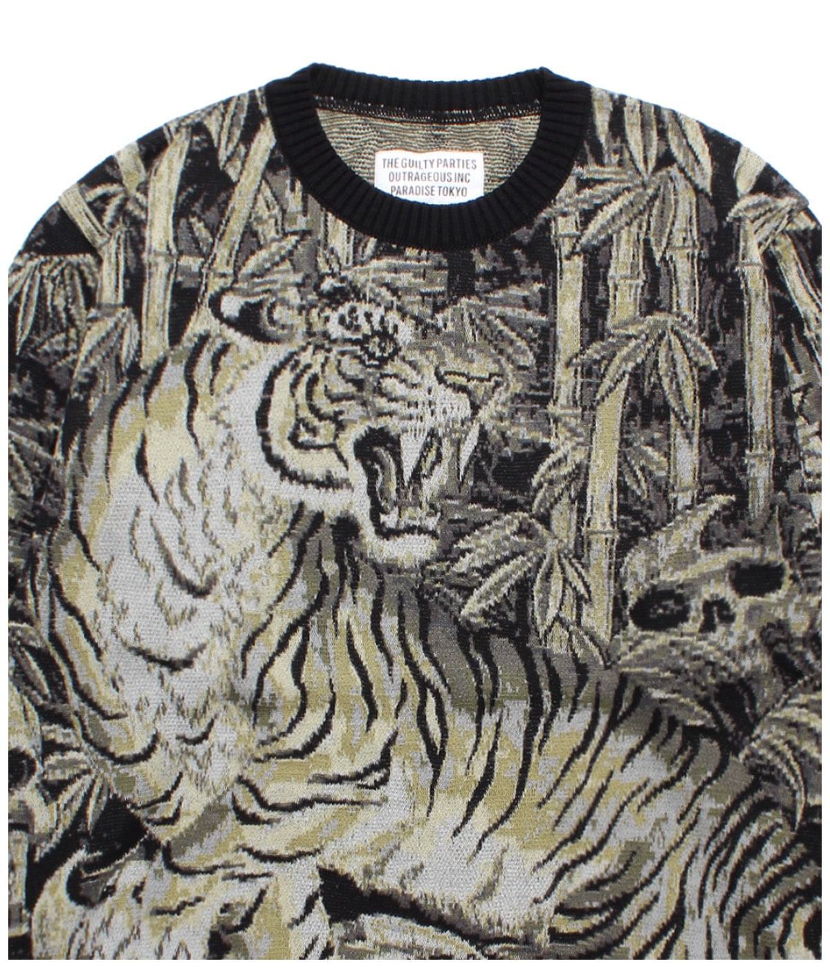 TIM LEHI / JACQUARD SWEATER【OLIVE】｜WACKO MARIA｜MELTING POT