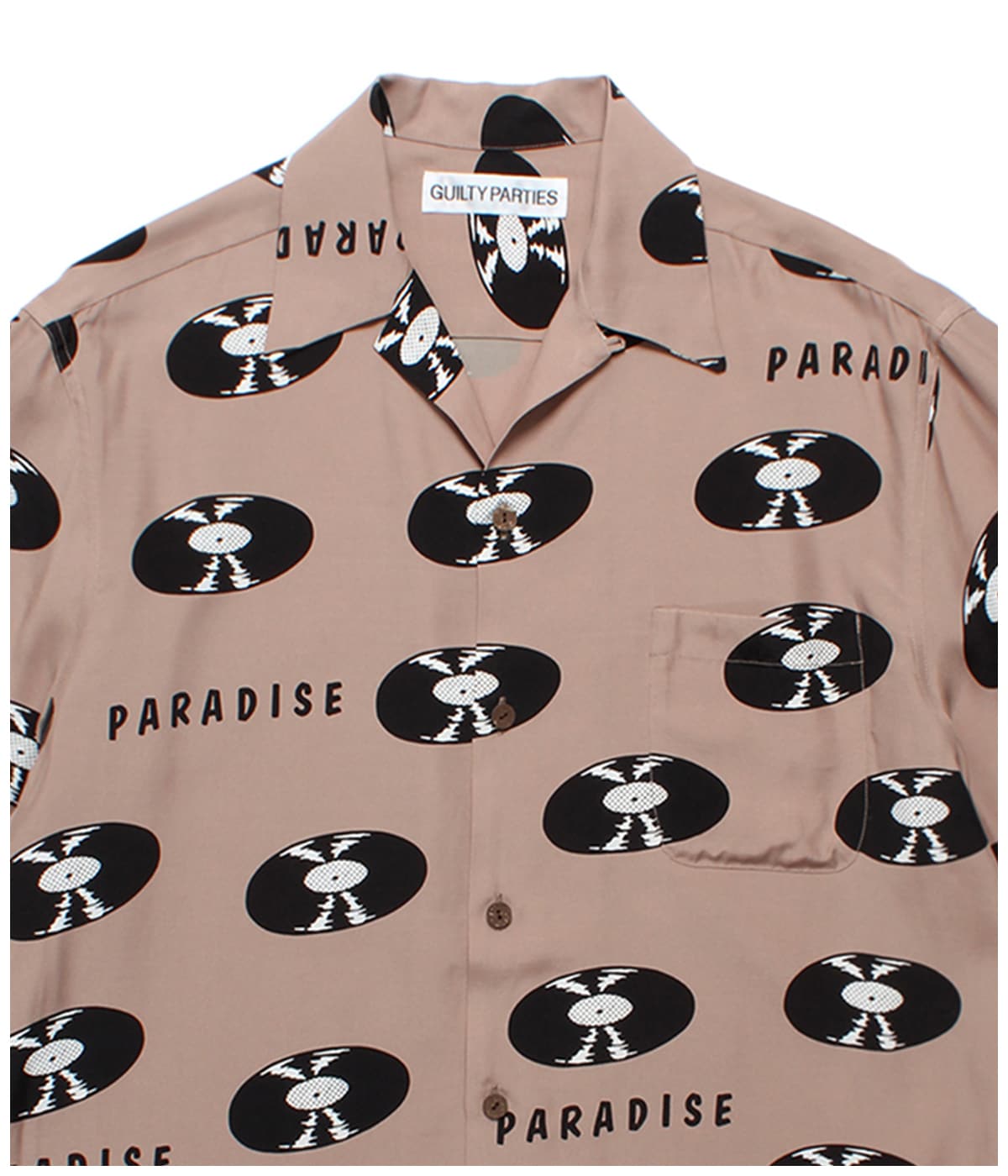 RECORDS HAWAIIAN SHIRT【BROWN】｜WACKO MARIA｜MELTING POT（正規