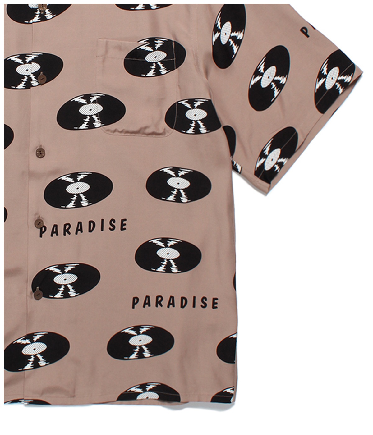 RECORDS HAWAIIAN SHIRT【BROWN】｜WACKO MARIA｜MELTING POT（正規