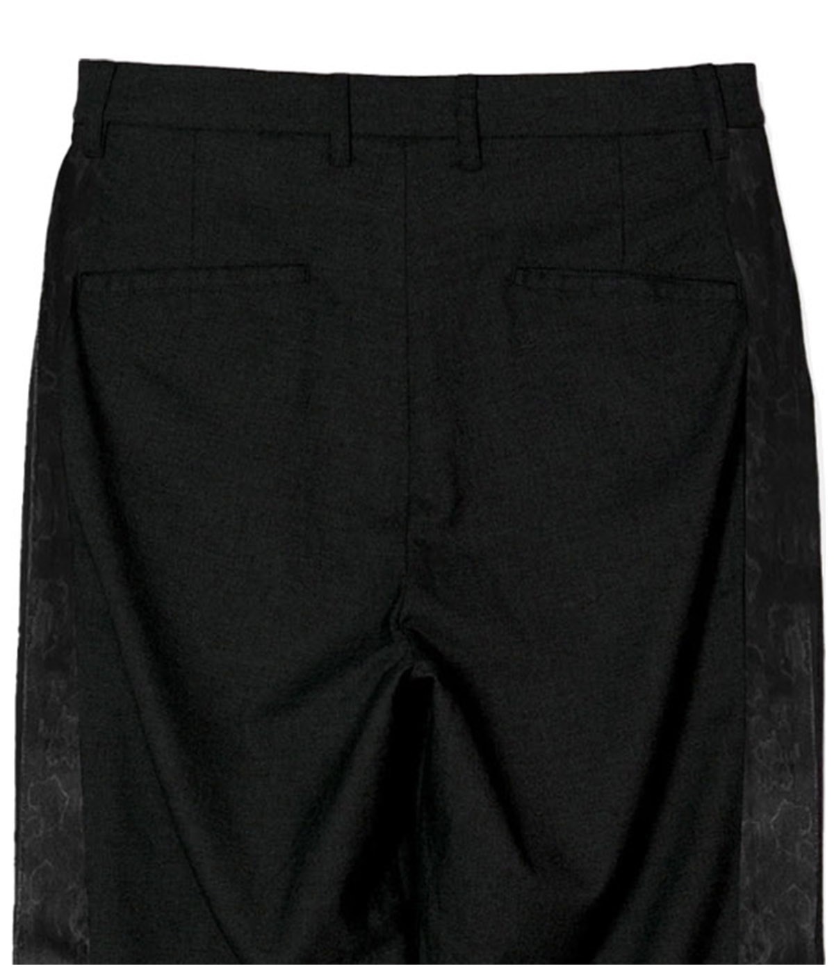 SIDE LINE TUCK SLACKS【BLACK】