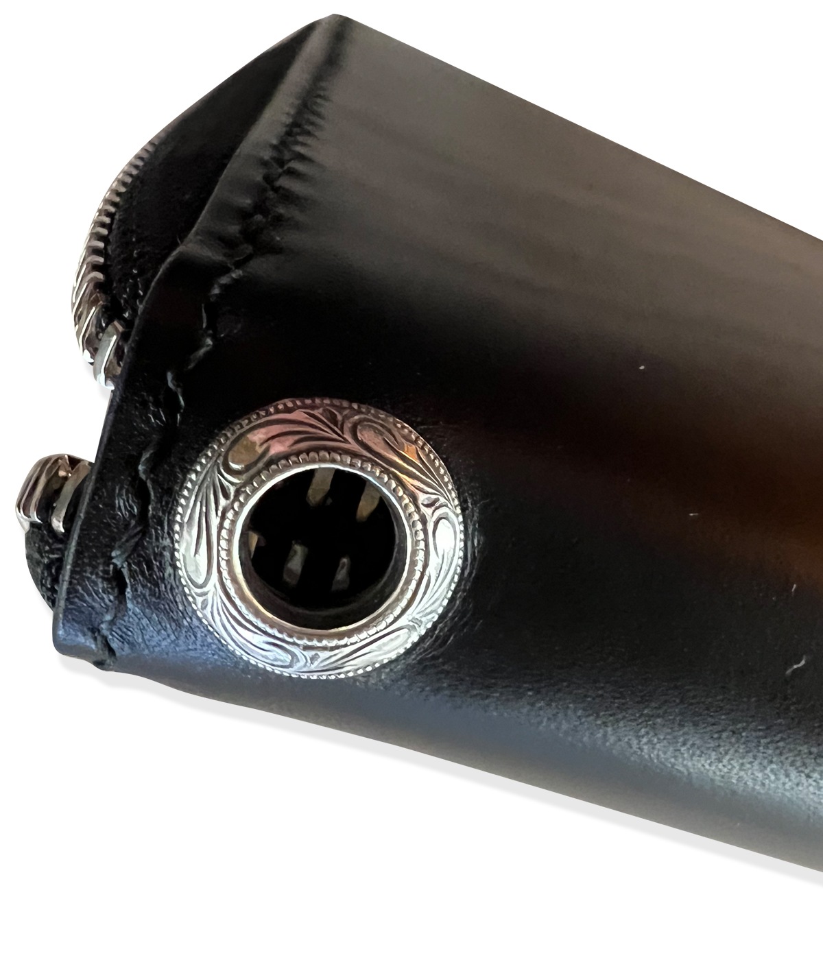 Round Zip Long Wallet (Smooth Leather)【BLACK】