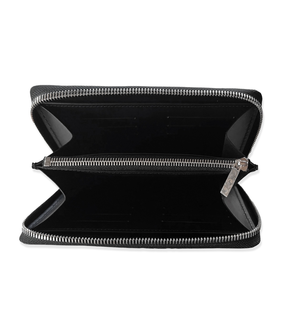 Round Zip Long Wallet (Smooth Leather)【BLACK】