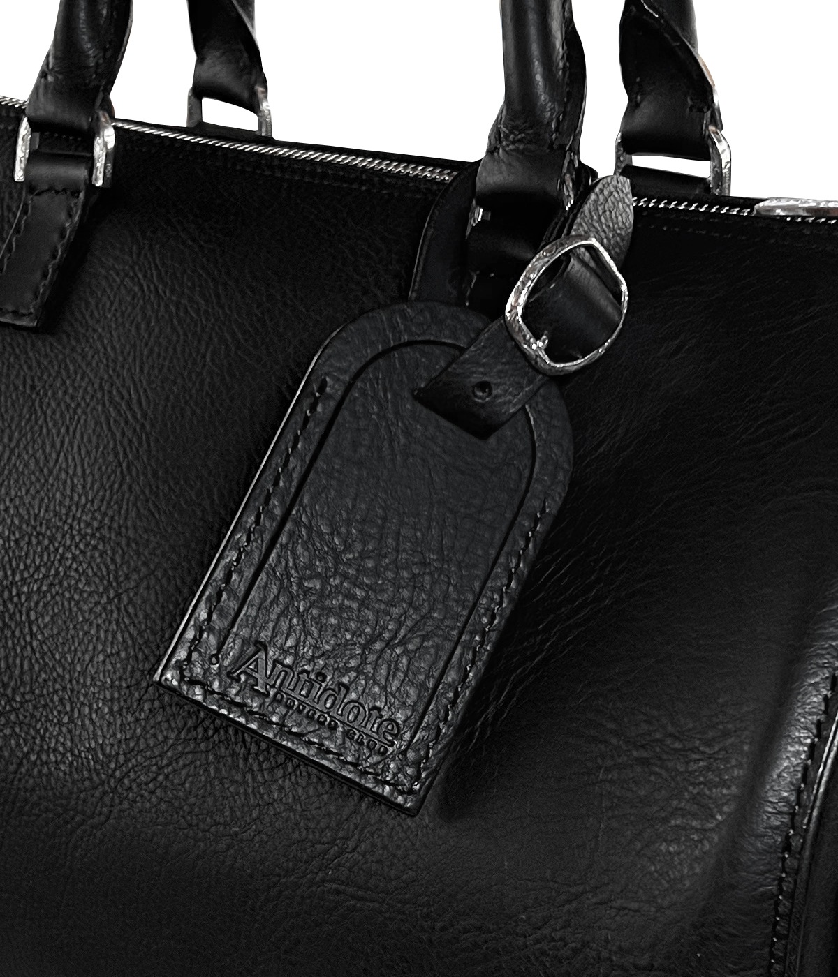 Leather Boston Bag【BLACK】