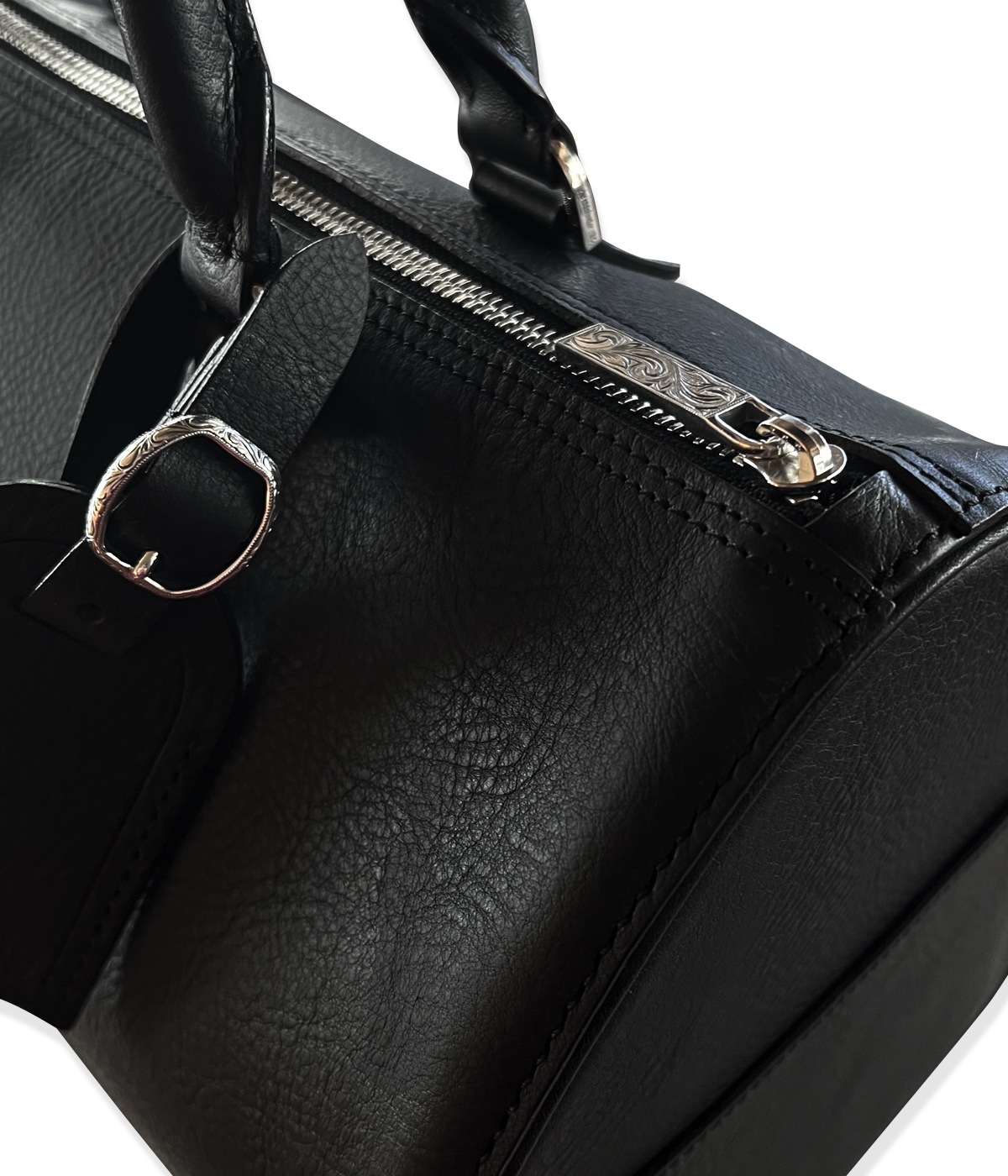 Leather Boston Bag【BLACK】