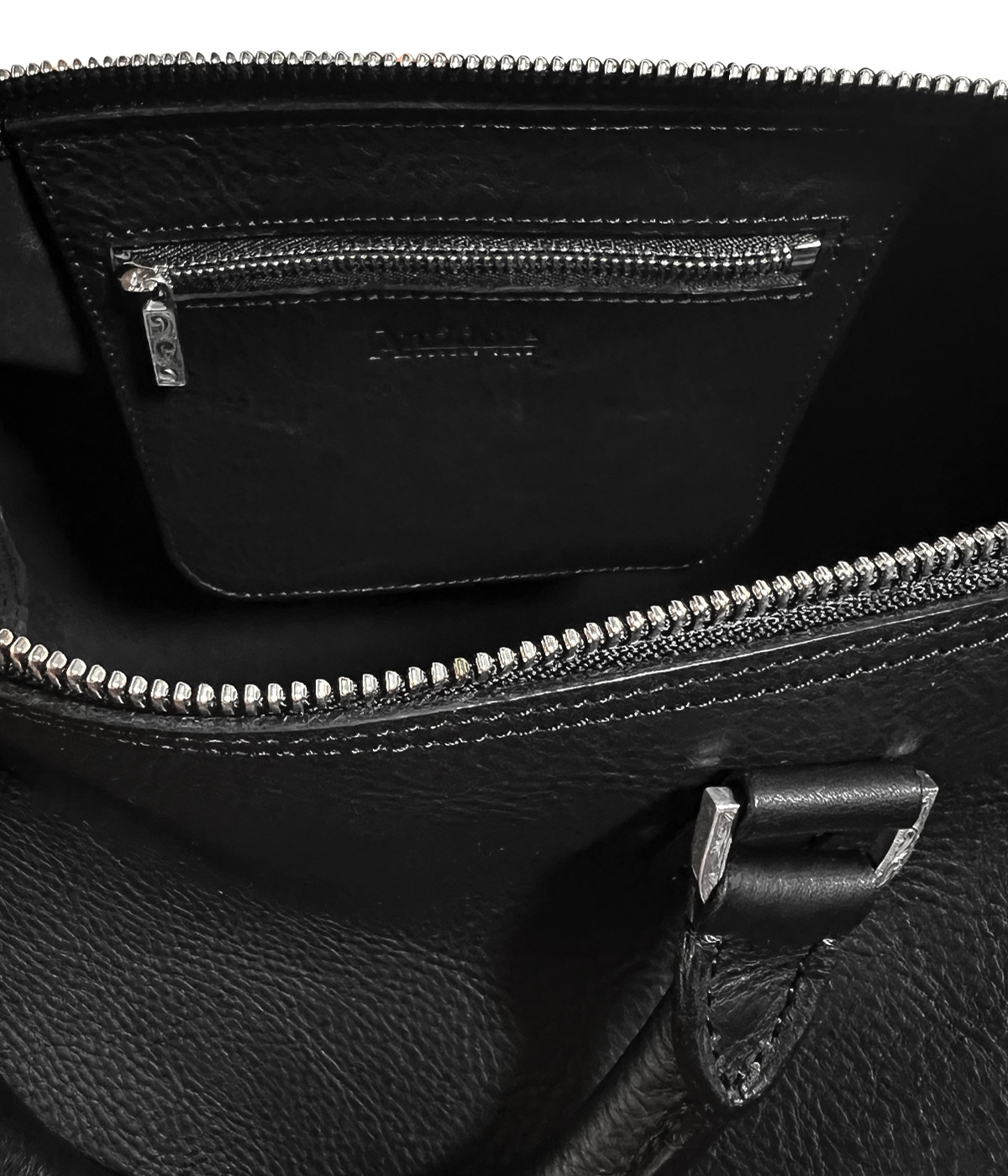 Leather Boston Bag【BLACK】